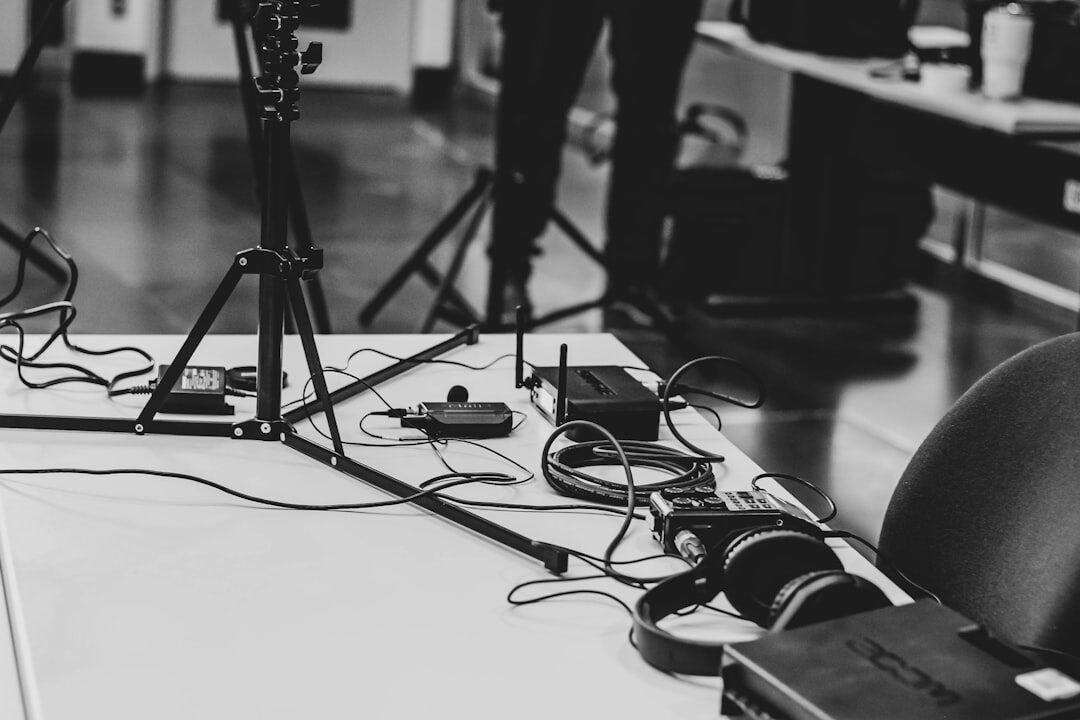 Professional TV studio broadcast setup with cameras