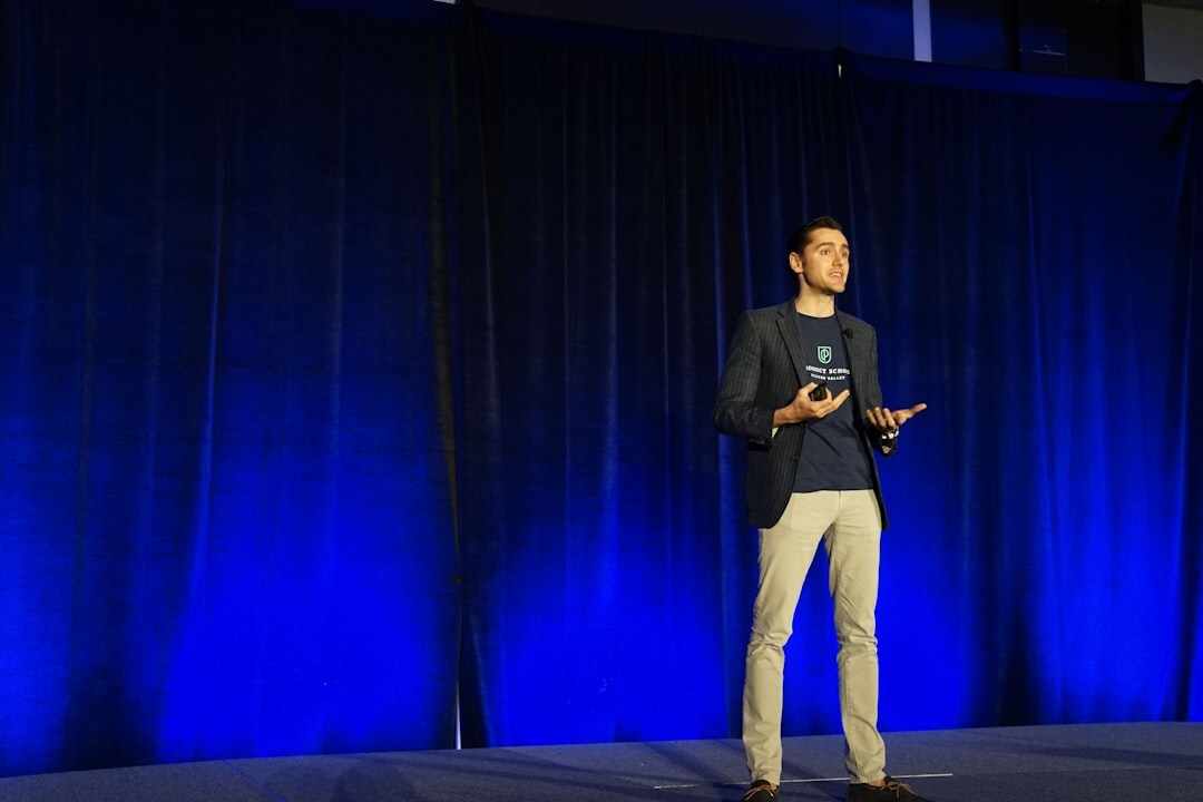 Tech conference keynote presentation